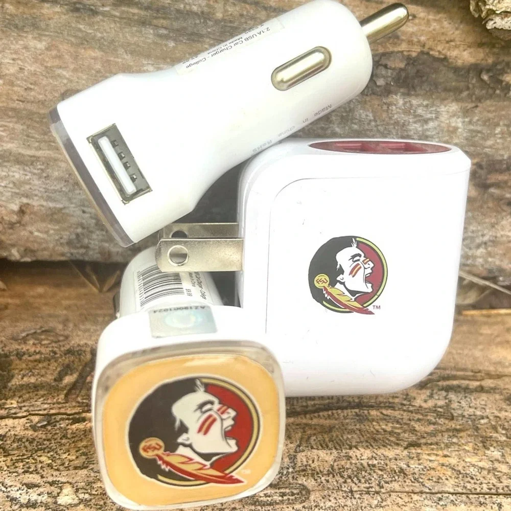 FSU Wall Charger Car Charger USB Cables Koozies Keychain